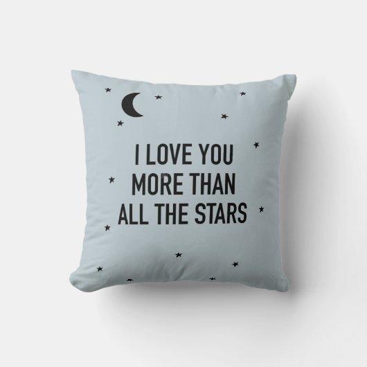 Ich Liebe Sie mehr als alle Sternen wirbelkissen Kissen (Vorderseite)
