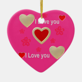 Ich Liebe Sie ...mehr als alle Worte sagen können. Keramik Ornament