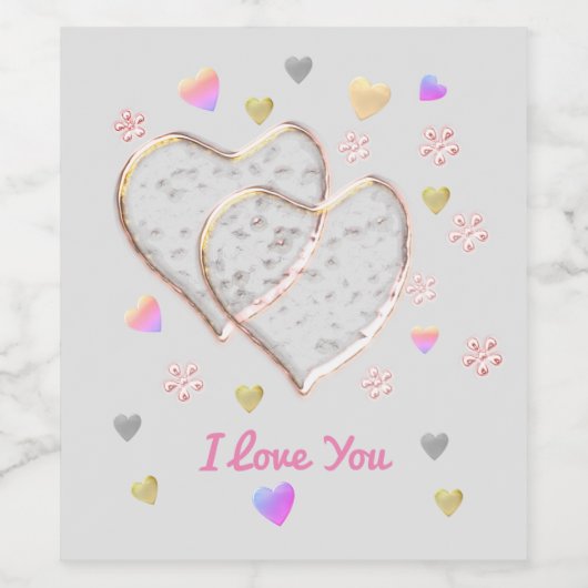 Ich Liebe Sie ...mehr als alle Worte sagen können. Weinetikett (Einzelnes Label)