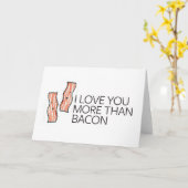 Ich Liebe Sie mehr als Bacon Karte (Gelbe Blume)