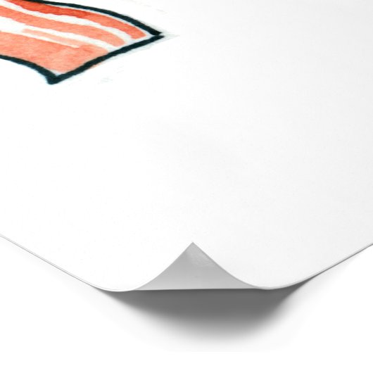 Ich Liebe Sie mehr als Bacon Poster (Ecke)