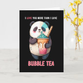 Ich Liebe Sie mehr als Blase Tee boba Panda Karte (Gelbe Blume)