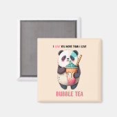 Ich Liebe Sie mehr als Blase Tee kawaii Panda Magn Magnet (Vorderseite/Rückseite)