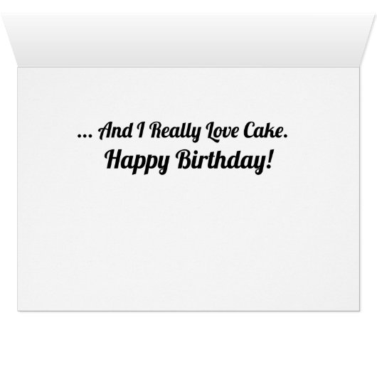 Ich Liebe Sie mehr als Cake Happy Birthday Card (Innenansicht Horizontal (Unten))