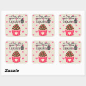 Ich Liebe Sie mehr als Cupcakes Aufkleber (Blatt)