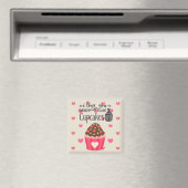 Ich Liebe Sie mehr als Cupcakes Magnet (In Situ (Geschirrspüler))