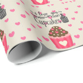 Ich Liebe Sie mehr als Cupcakes Packpapier (Rolleneckpunkt)