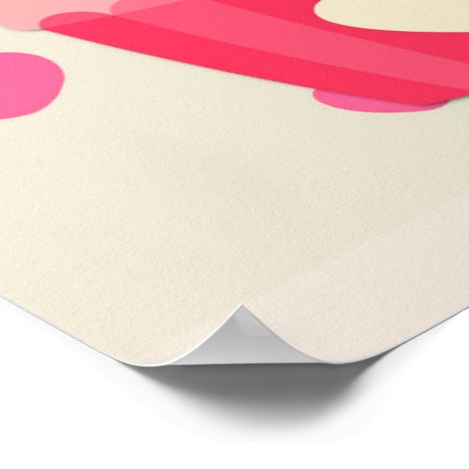 Ich Liebe Sie mehr als Cupcakes Poster (Ecke)