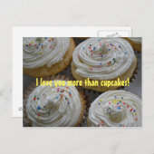 Ich Liebe Sie mehr als...Cupcakes Postkarte (Vorne/Hinten)