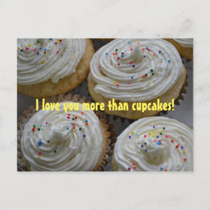 Ich Liebe Sie mehr als...Cupcakes Postkarte