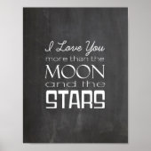 Ich Liebe Sie mehr als den Mond und die Sterne Poster (Vorne)
