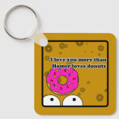 Ich Liebe Sie mehr als Donuts Schlüsselanhänger (Vorderseite)