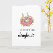 Ich Liebe Sie mehr als Doughnut Card Karte (Gelbe Blume)