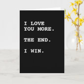 Ich Liebe Sie mehr als Ende Ich gewinne Karte (Gelbe Blume)