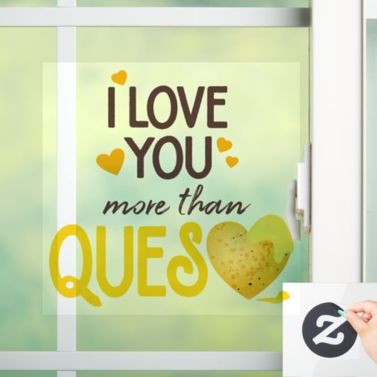 Ich Liebe Sie mehr als Fragen Fensteraufkleber (Zuhause)