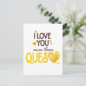 Ich Liebe Sie mehr als Fragen Postkarte (Stehend Vorderseite)