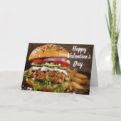 ICH "LIEBE" SIE MEHR ALS **HAMBURGERS** VALENTINE KARTE (Vorderseite)
