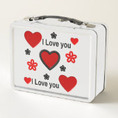 Ich Liebe Sie ...mehr als jede Wortart sagen kann Metall Brotdose (Rückseite)