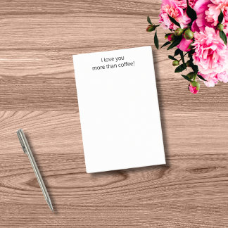 Ich Liebe Sie mehr als Kaffee, lustig Personalisie Post-it Klebezettel