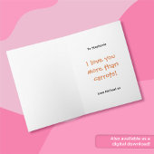 Ich Liebe Sie mehr als Karotten Guinea Schweinefle Karte