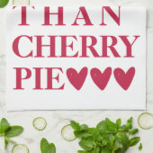 Ich Liebe Sie mehr als Kirschkuchen - Niedlich Geschirrtuch (Gefaltet)