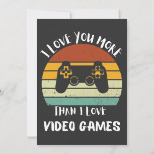 Ich Liebe Sie mehr als Liebe Videospiele Feiertagskarte