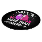Ich Liebe Sie mehr als Nickerchen Rosa und Lila Sl Schneidebrett (Ecke)