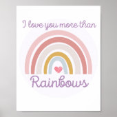Ich Liebe Sie mehr als nur Niedliche Zitattexte Poster (Vorne)