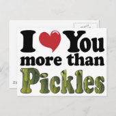 Ich Liebe Sie mehr als Pickles Postkarte (Vorne/Hinten)