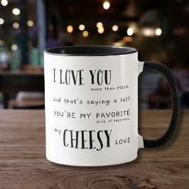 Ich Liebe Sie mehr als Pizza - Liebe Typografie Zi Tasse
