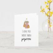 Ich Liebe Sie mehr als Popcorn ASL Card Karte (Gelbe Blume)