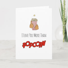Ich Liebe Sie mehr als Popcorn ASL Card Karte