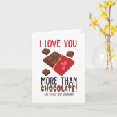 Ich Liebe Sie mehr als Schokoladenfarben Graphic Karte (Gelbe Blume)