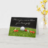 Ich Liebe Sie mehr als Sie Liebe Golfkarte Karte (Gelbe Blume)