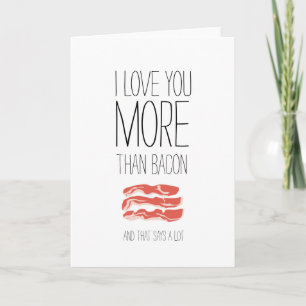 Ich Liebe Sie mehr als Speck Valentinkarte Feiertagskarte