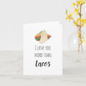 Ich Liebe Sie mehr als Tacos-Karte Karte (Gelbe Blume)