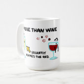 "Ich Liebe Sie mehr als Wein " Kaffeetasse (Vorderseite Links)