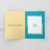 Ich Liebe Sie mehr Eulen türkis gelb Valentine Karte (Innenseite)