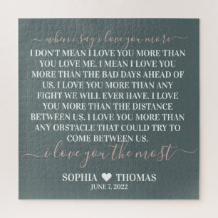 Ich Liebe Sie mehr Geburtstagsgeschenk Großeltern Puzzle