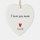 Ich Liebe Sie mehr Geschenk für Best Friends Weihn Keramik Ornament (Rechts)