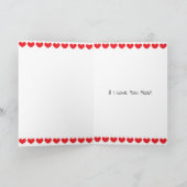 Ich Liebe Sie mehr, ich Liebe Sie am romantischste Karte (Innenseite)