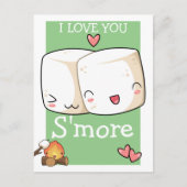 Ich Liebe Sie mehr Kawaii Marshmallow Postkarte (Vorderseite)