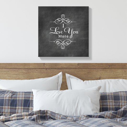 Ich Liebe Sie mehr Leinwand Wall Art Zitat (Insitu (Schlafzimmer))