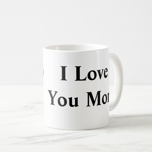 Ich Liebe Sie mehr mit Herz Schwarz-weiß Kaffeetasse (VorderseiteRechts)