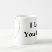 Ich Liebe Sie mehr mit Herz Schwarz-weiß Kaffeetasse (Mittel)