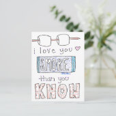 Ich Liebe Sie mehr Postkarte (Stehend Vorderseite)