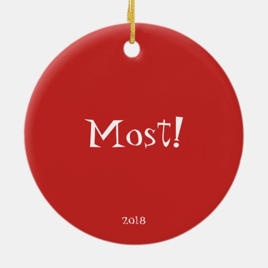 "Ich Liebe Sie mehr!" Verzierung Keramik Ornament (Hinten)