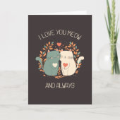 Ich Liebe, Sie meinen und immer Niedliche Katzen V Karte (Vorderseite)