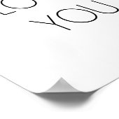 Ich Liebe Sie - Minimalistisch Poster (Ecke)
