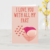 Ich Liebe Sie mit all meiner Furz- Funny Valentine Karte (Gelbe Blume)
